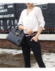 Genuine leather crocodile prints tote bag with lock and clochette - SMALL (more colours)