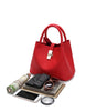 PU leather shoulder bag with twist lock and detachable inner bag (more colours)