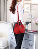 PU leather shoulder bag with twist lock and detachable inner bag (more colours)