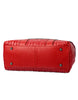 Genuine leather shoulder bag with clamshell opening and crocodile prints (more colours)