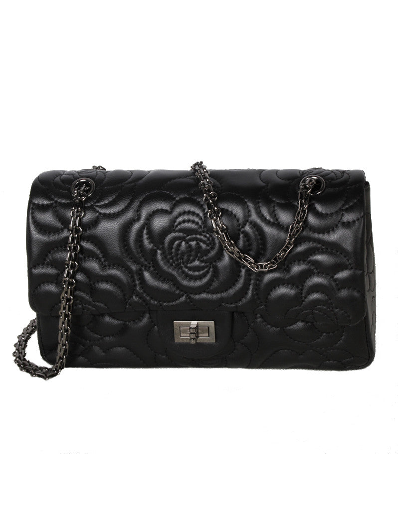 Floral Pattern Zipper Handbag Trendy Flap Shoulder Bag Stylish