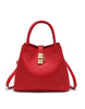 PU leather shoulder bag with twist lock and detachable inner bag (more colours)