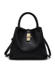 PU leather shoulder bag with twist lock and detachable inner bag (more colours)