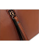 Genuine leather shoulder bag with front pull zip detail (more colours)